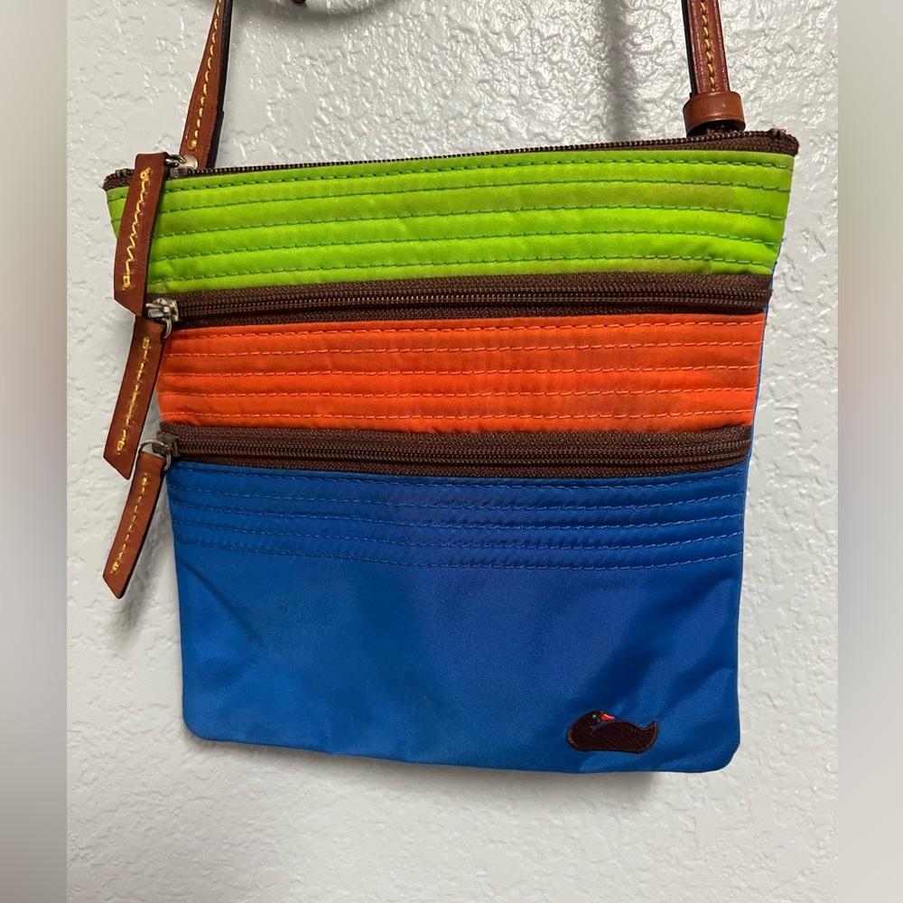 Dooney & Bourke Green, Orange, and Blue Bag
